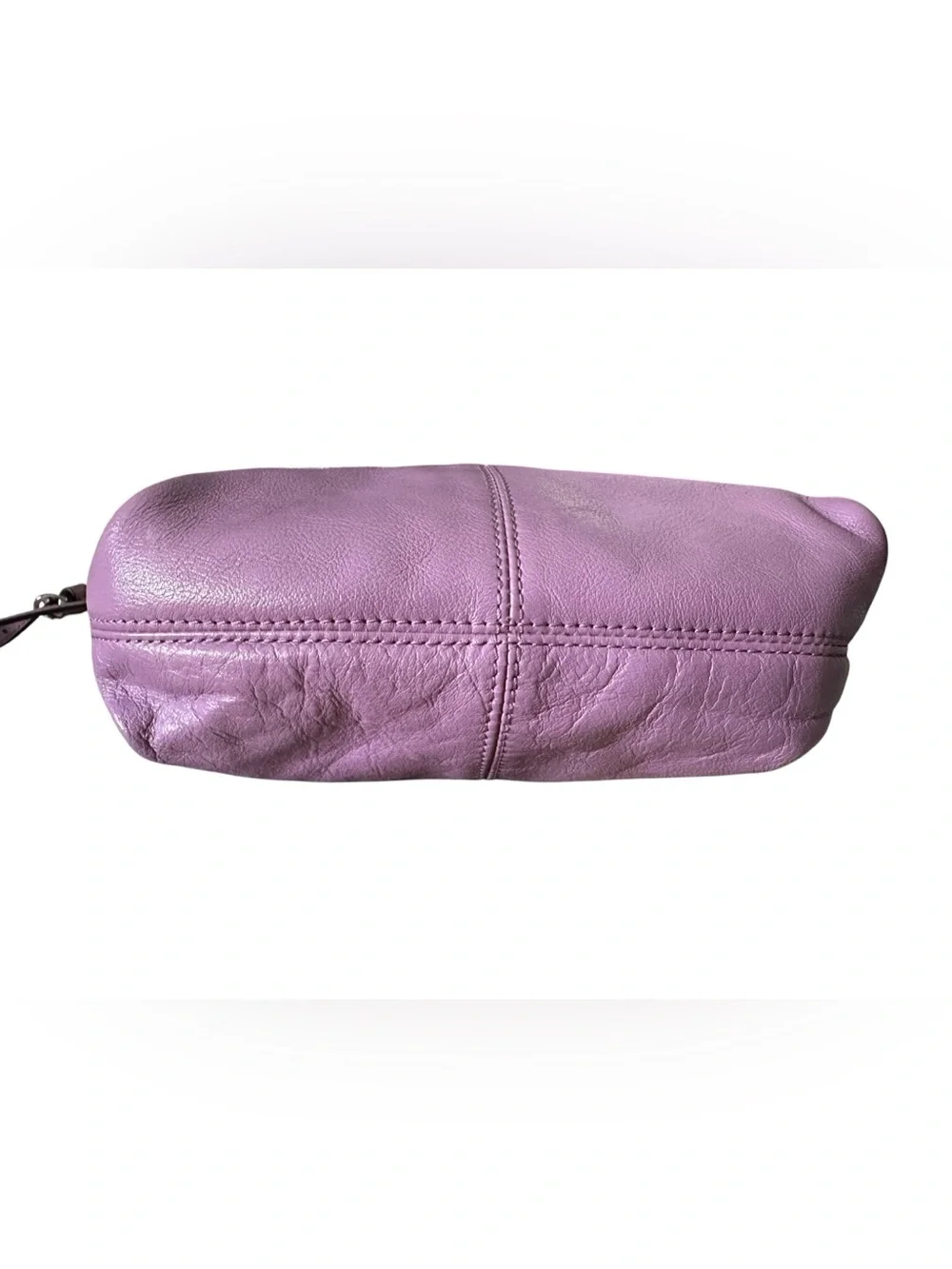 Coach Ashley Purple Leather Pleated Swingpack Crossbody Shoulder Bag EUC CLEAN